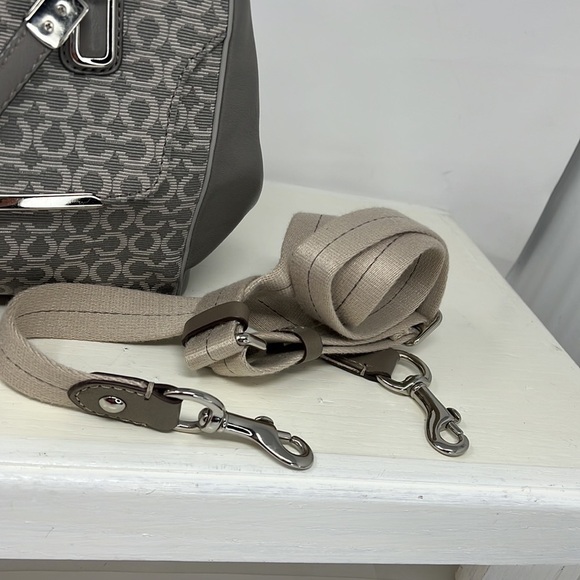 Coach Madeline Madison 25215 Gray Jacquard Leather Satchel Shoulder Crossbody - Picture 10 of 16